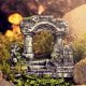 old ruins archway fairy garden