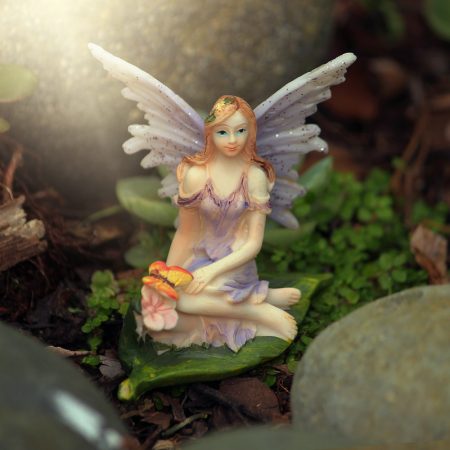 purple fairy figurine