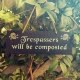 Garden sign compost black